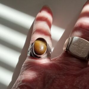 Sterling And Tiger Eye Ring